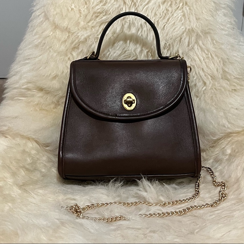 Vintage Coach Regina Satchel Crossbody Bag 9983 Mahogany